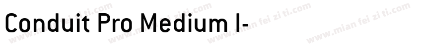 Conduit Pro Medium I字体转换